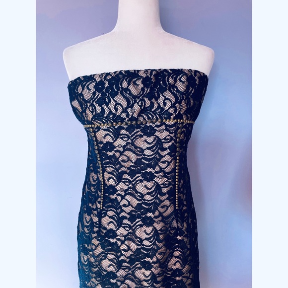 Anthropologie Ruth floral lace silk strapless dress - Picture 3 of 6
